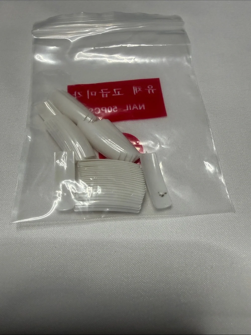 Set of 2 pack White Replacement Nail Tips Extension Silicone Tips - Multiple Siz